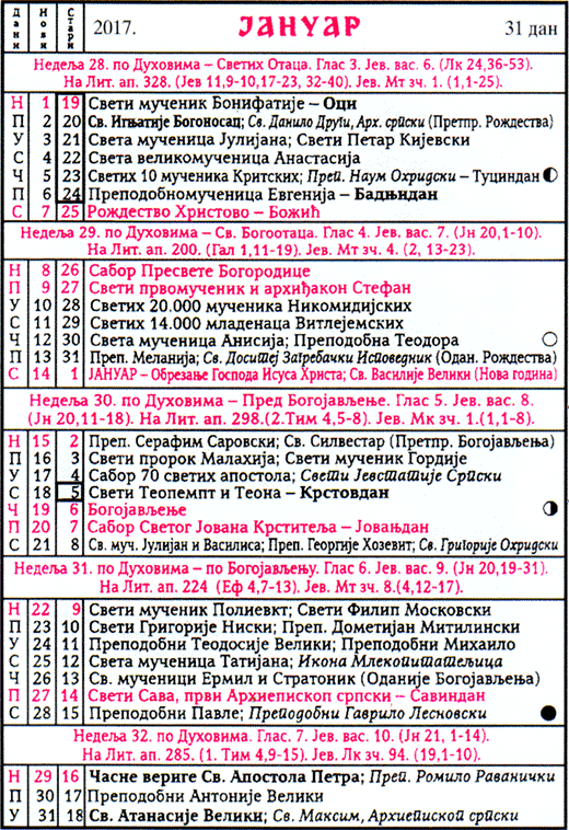 Srpski Pravoslavni Crkveni Kalendar 2021 Maj Pravoslavni Crkveni